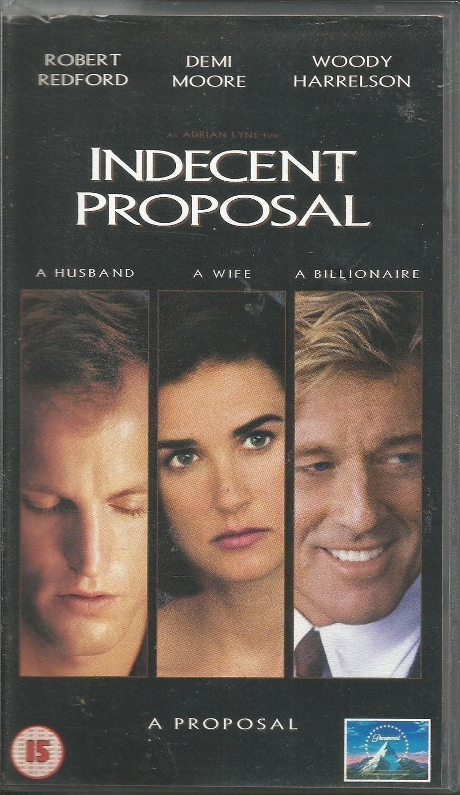 INDECENT PROPOSAL ~ ROBERT REDFORD/DEMI MOORE ~ PAL REGION VHS 99p