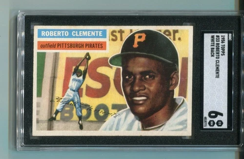 1956 Topps Roberto Clemente White Back Pirates HOF #33 SGC 6
