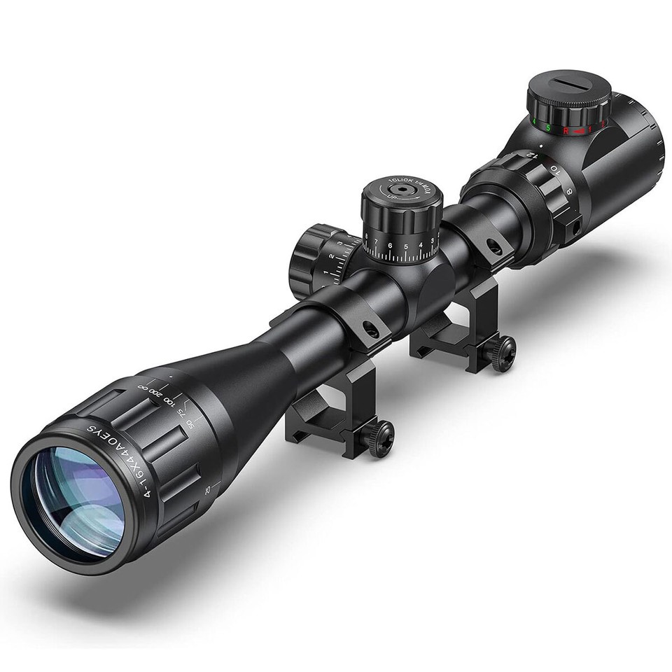 4-16x44 AOE Hunting Rifle Scope Red/Green Dual illuminated Optics Scope ...