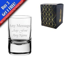 Personalised Engraved 2oz/59ml Side Shot Glass, Any Message, Any Occasion