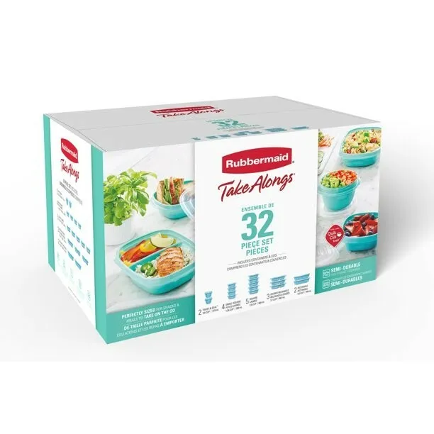 Rubbermaid TakeAlongs 2.9 Cup Food Storage Container, TWO FOUR PACKS