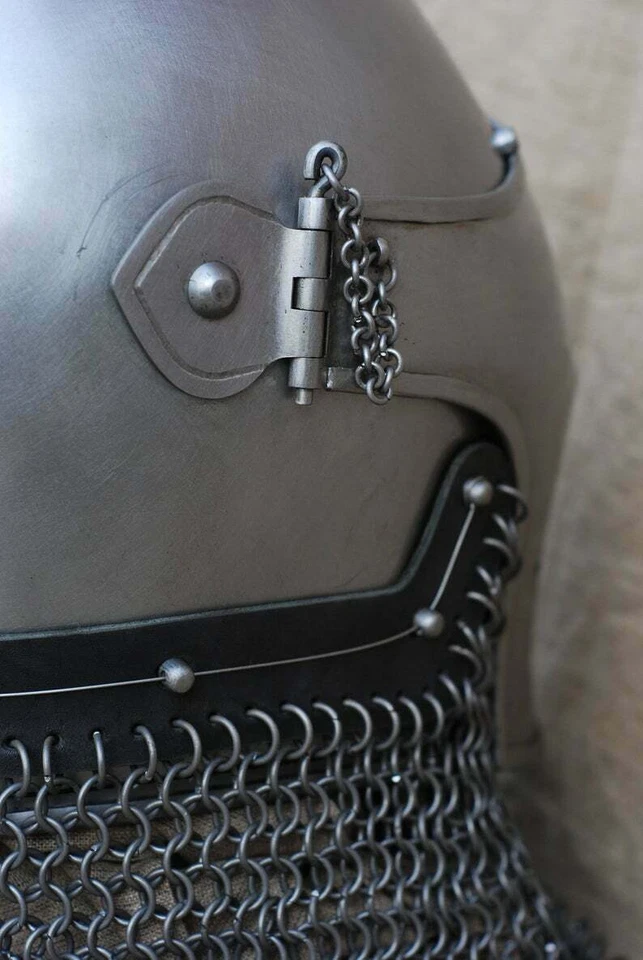 Bascinet Griffon Helm mit Kettenhemd Rüstung Barbut Helm - Bild 3 von 4