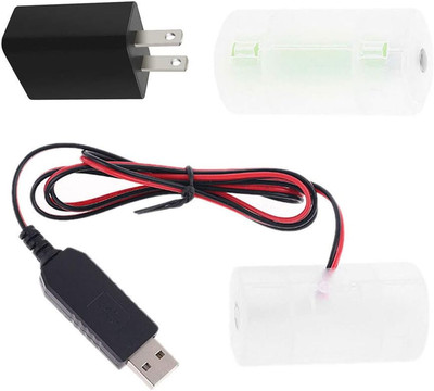 2M 1.5V 3V 4.5V 6V LR20 D Cell Battery Eliminator with US Plug USB Power Adap...