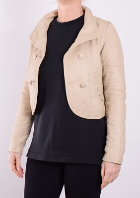 Wesc Jacke Jacket Damen Gr.S (DE 36) Lederjacke  Beige 133765