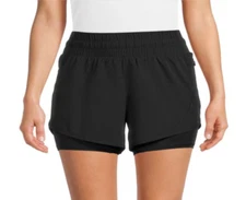 Avia Women'S High Rise Running Shorts with Bike Liner Layer XXL 2XL (20) Black