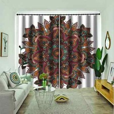 Retro and superimposed beauty petals Printing 3D Blockout Curtains Fabric Window