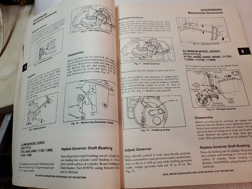 Briggs Stratton Engine Single Cylinder Service Manual Tractor Lawn Mower - Picture 8 of 12