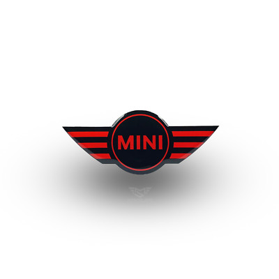 MINI Cooper s JCW Gen 1 R50 R52 R53 Steering Wheel Bubble Badge Overlay Red