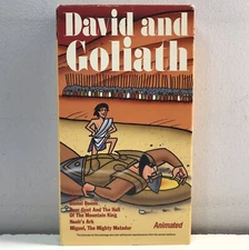 David & Goliath VHS 1994 Video Tape Animated DEC Diamond Kids Bible Story GOD