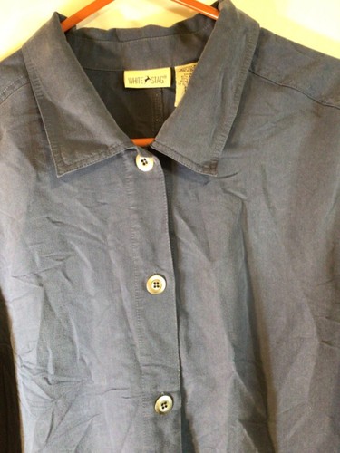 white stag womens jacket blue size XL front pockets casual errands outdoor cozy - Picture 3 of 10