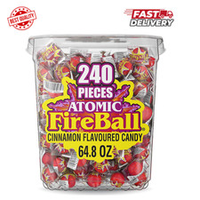 Wonka Atomic Fireball Cinnamon Candy 240 Ct Individually Wrapped Bulk Hard Candy