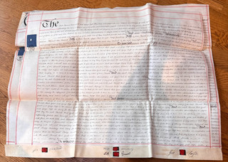 ANTIQUE INDENTURE 1853 MORTGAGE DOCUMENT CROFT GUEST OMBERSLEY WORCESTER