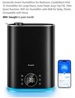 GoveeLife Smart Humidifiers for Bedroom, Cool&Warm Mist 7L Humidifier for Lar...