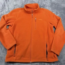 L.L. Bean Polartec Fleece Jacket Men's XL Tall Full-Zip Orange 284631