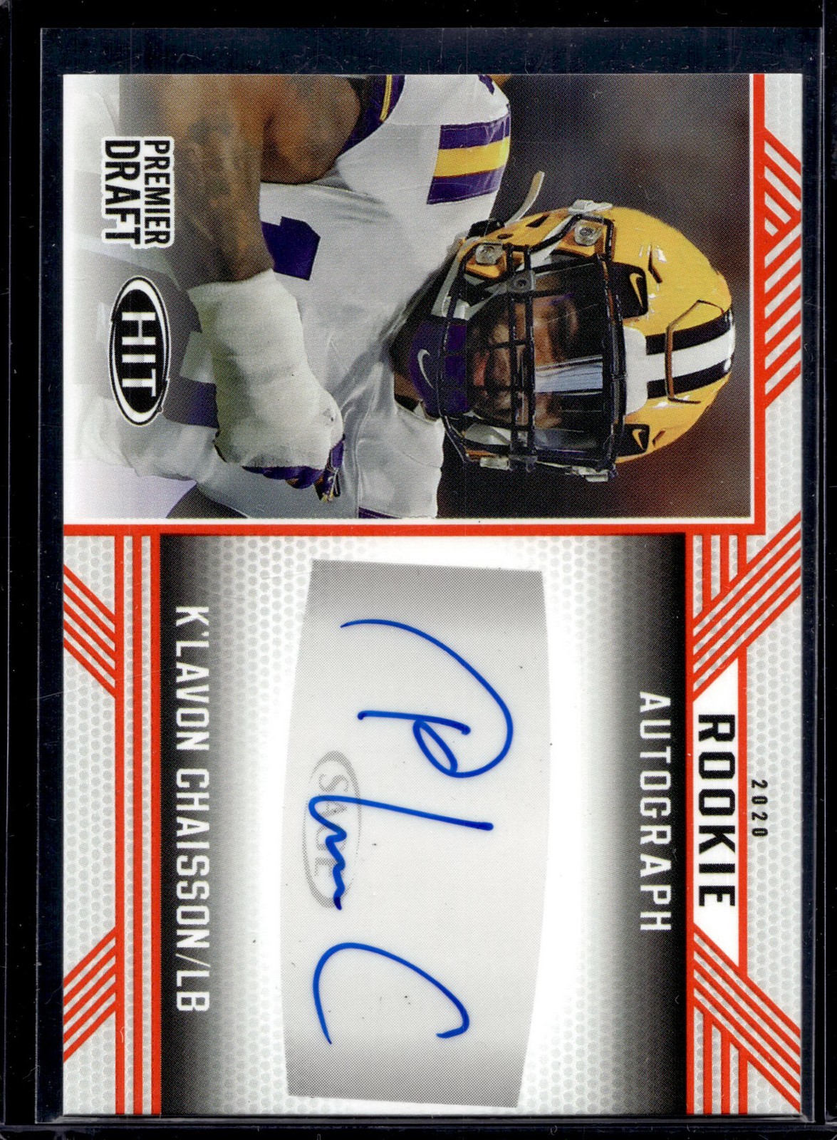 K'Lavon Chaisson Sage Hit Premier Draft Rookie Autograph #A52 Orange