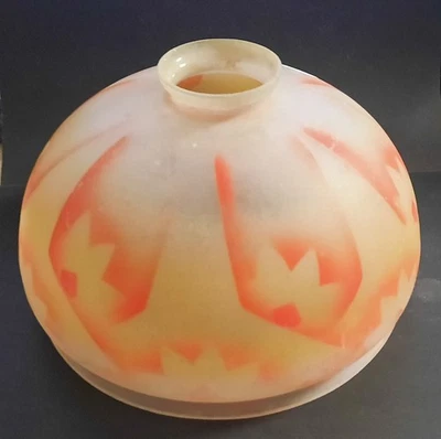 LAMPE ART DECO GLOBE VERRE DECORE " LEMIERE " - Photo 1/4