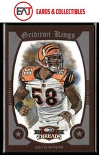 Keith Rivers 2009 Donruss Threads Gridiron Kings Framed Red /100 #31 Bengals