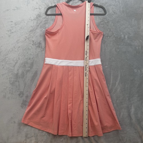 Vestido de golf Macade para mujer grande calce ajustado rosa coral sin mangas elástico rendimiento - Imagen 11 de 14