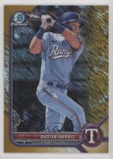 2022 Bowman Chrome Prospects Gold Shimmer Refractor 14/50 Dustin Harris 2s2