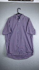 Ralph Lauren Blake Shirt Mens XL Blue Plaid Short Sleeve Button Down Pony