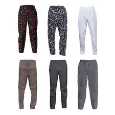 Chef Pants Trousers with Elastic Waist Cook Waiter, 6