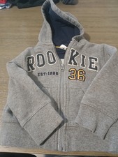 Carter's Full Zip 3T Hooded Sweatshirt. Back Of Size Tag Has Writing On It