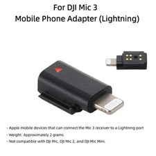 Genuine Mobile Phone Adapter For DJI Mic 3 & iPhone 14 13 12 11 XS Pro