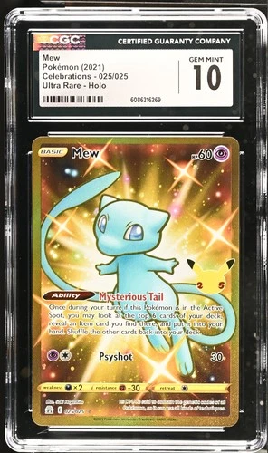 CGC 10 Mew 2021 Celebrations 025/025 Ultra Rare Holo Pokemon Card