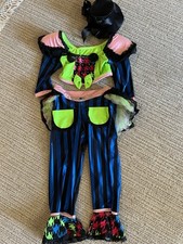 Halloween Or Dress Up Custom Clown Costume Child L Vibrant Colors  Rhinestones