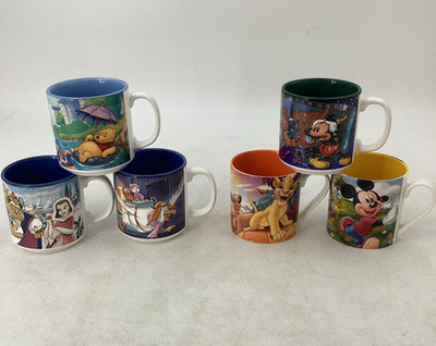 Vintage 90er 00er Walt Disney Company x4 & Walt Disney Classics 2010 Tassen x2
