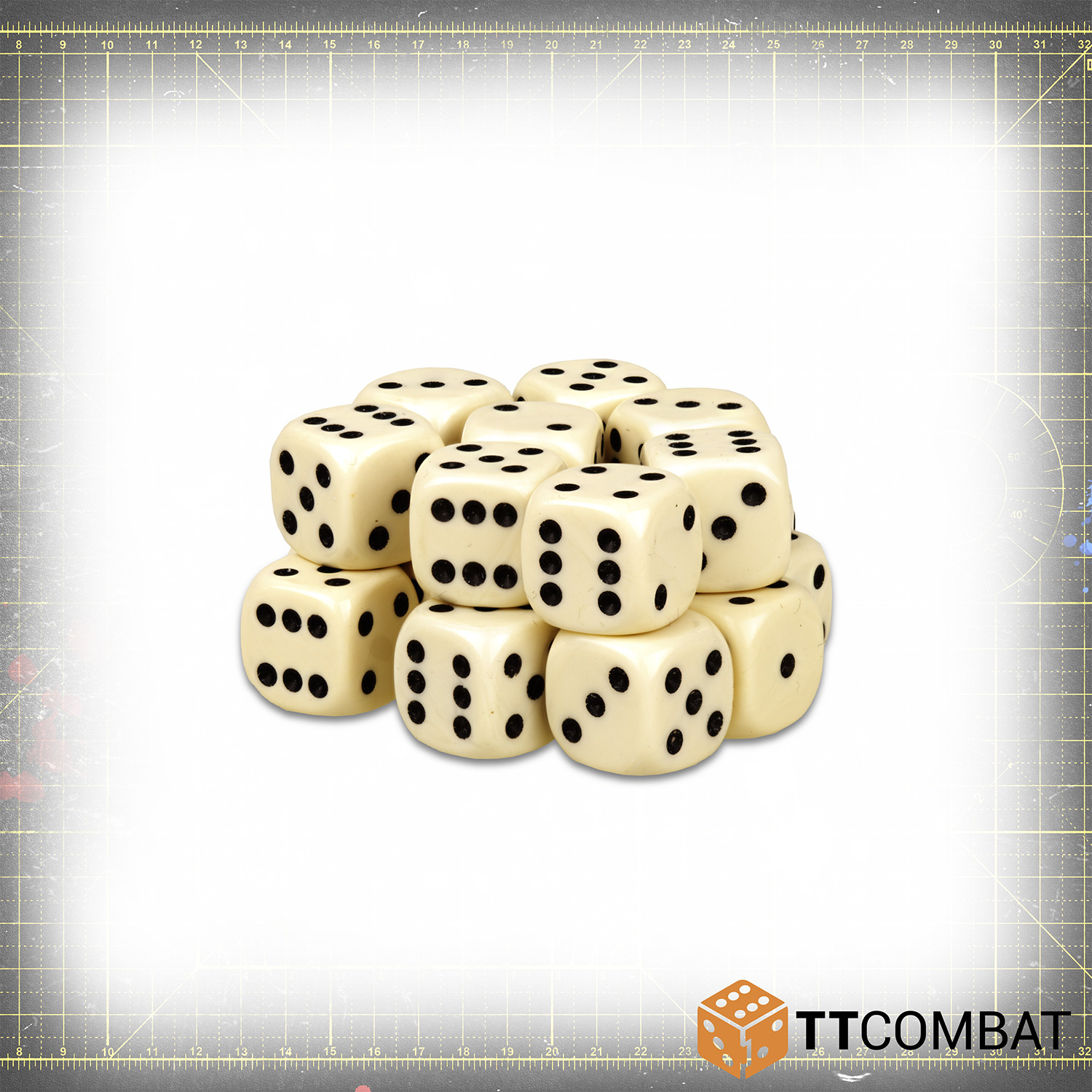 TTCombat BNIB Ivory D6 Dice (20)