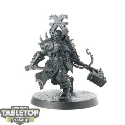 Blades of Khorne - Aspiring Deathbringer with Goreaxe and Skullhammer - grundier