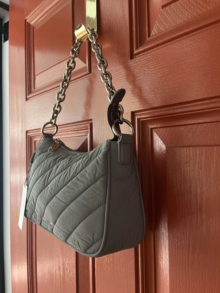 Новый $106 w ярлыки CHARLES & KEITH панель цепочка ручки сумка через плечо серый - Изображение 3 из 4