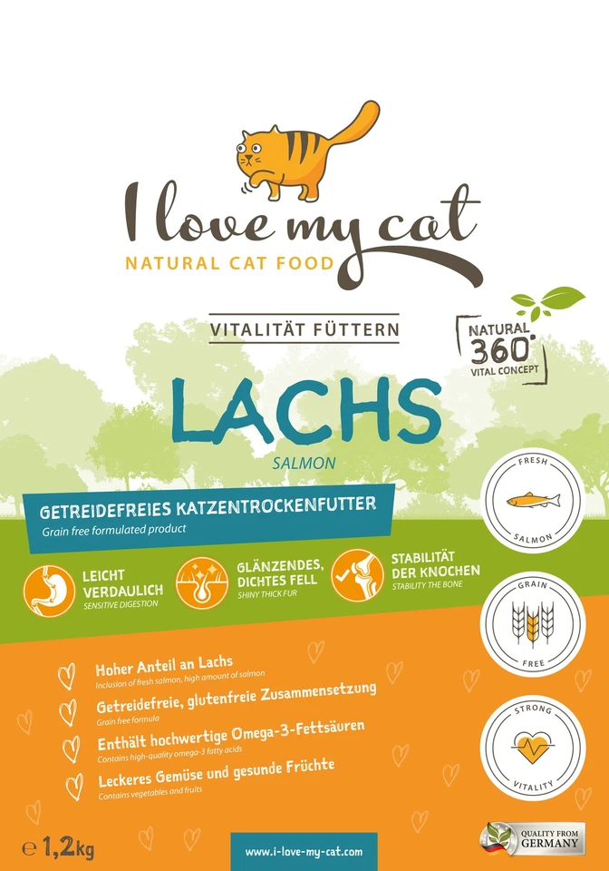 (10,83 EUR/kg) ILove My Cat - Getreidefreies Trockenfutter für Katzen - Lachs - Bild 3 von 4