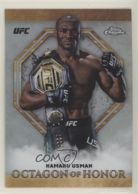 2019 Topps Chrome UFC Octagon of Honor Kamaru Usman #OH-KU 3b3