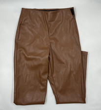 Old Navy Pants Womens 4 Brown Extra High-Rise Skinny Faux Leather Jegging Zip