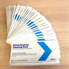 Box of 25 KICTeam CIB25 Check Scanner Cleaning Cards K2-CIB25 25 Cards/box NEW