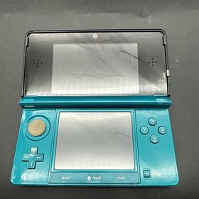 Nintendo 3DS Handheld System - Aqua Blue Tested Working With Charger No Stylist 