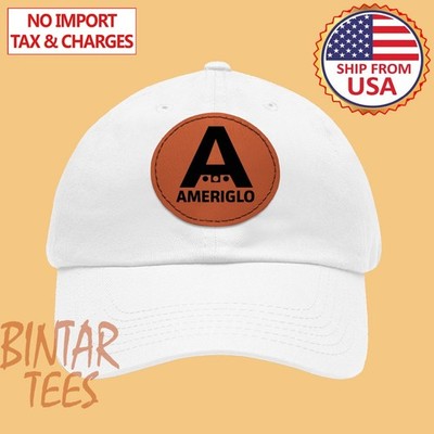 Ameriglo Guns Firearms Hunting Optics White Dad Hat With Leather Patch