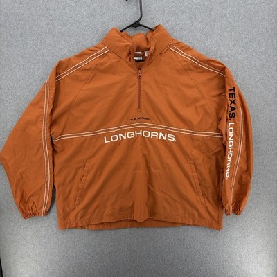 Vintage Texas Longhorns Pullover Windbreaker Jacket XL Orange NCAA VTG