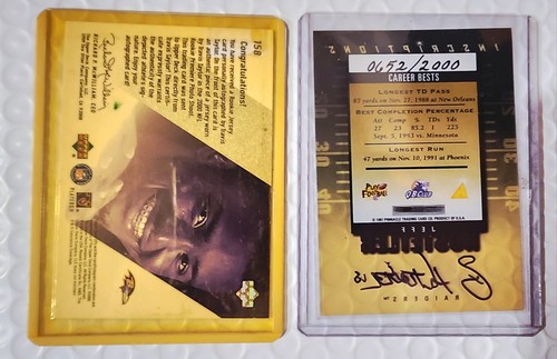 travis Taylor red spectrum spx Jeff hostetler Tim Brown autographed cards 4 card - Picture 3 of 4