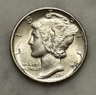 1941-D Mercury Dime - AU - About Uncirculated - 90% Silver