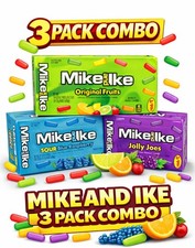 Mike and Ike Candy 3 Pack Combo  Original Fruits, Sour Blue Raspberry, Jolly Jo
