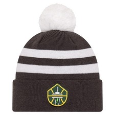 Unisex New Era Gray Seattle Storm Core Cuffed Knit Hat with Pom