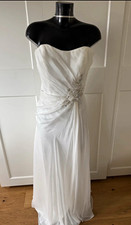 Stunning Ivory Strapless Gem Detail Wedding Dress size 18