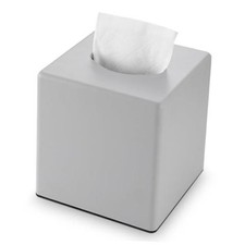 Tissue Box Cover, Square Facial Cube Tissue Box Holder, Storage Matte Gray