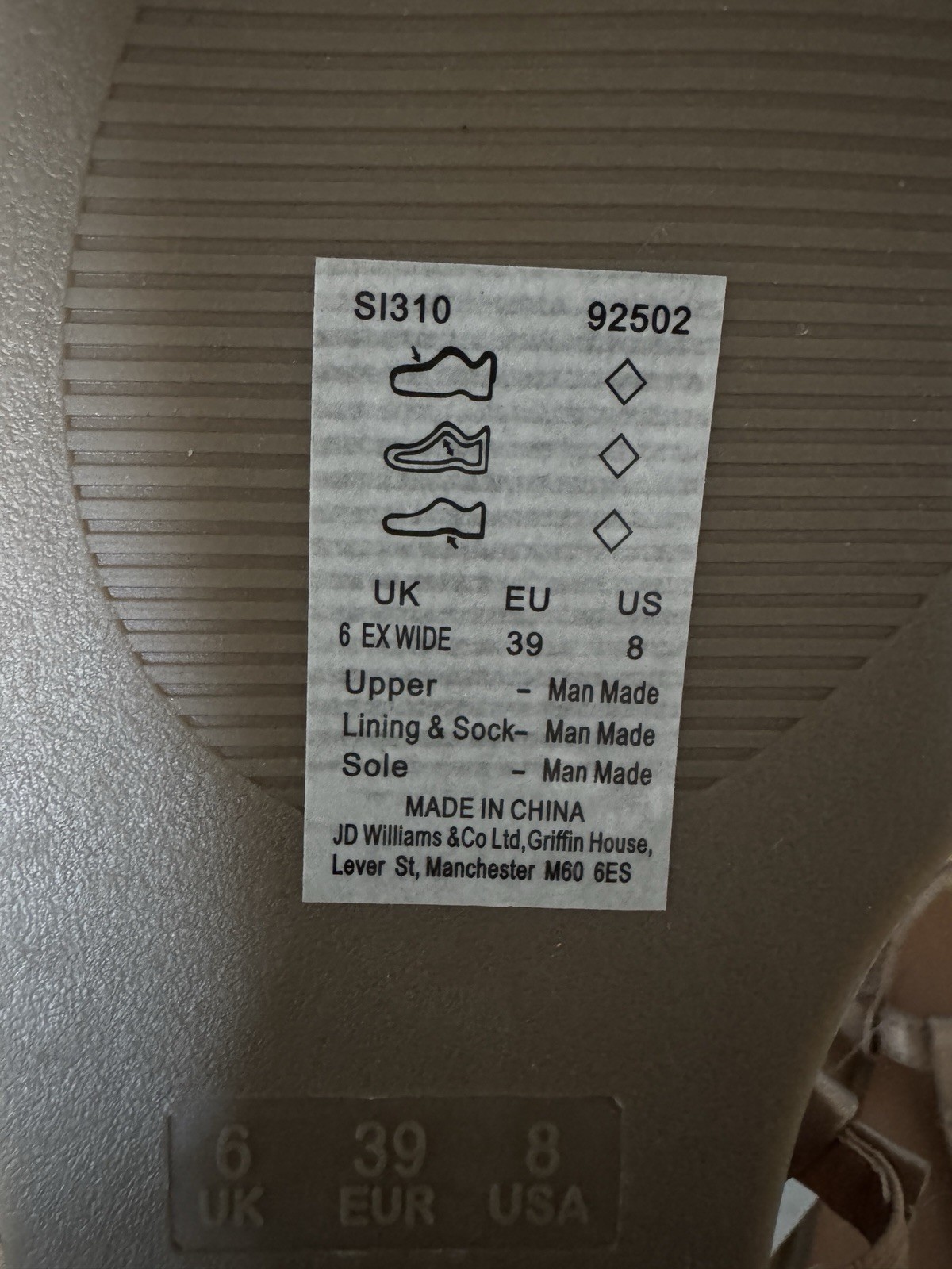 APL Sandali donna Simply Be con cinturino oro taglia 6 ex larghi nuovi