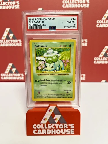 Bulbasaur | 44/102 | PSA 8 | Base Set Non Holo 1999 | G20