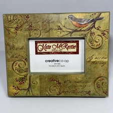 Kate McRostie Creative Co-Op Picture Frame Greens Songbirds 4x6 Picture