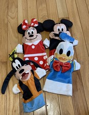 Disney Baby Melissa  Doug Set Of Plush Hand Puppets Mickey Minnie Goofy Donald